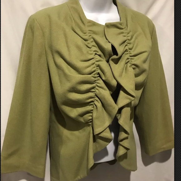 TABITHA Anthropologie Sweet Ruffle Wool Cropped - Picture 4 of 8